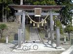 勝手神社にて休憩 秋田市太平黒沢